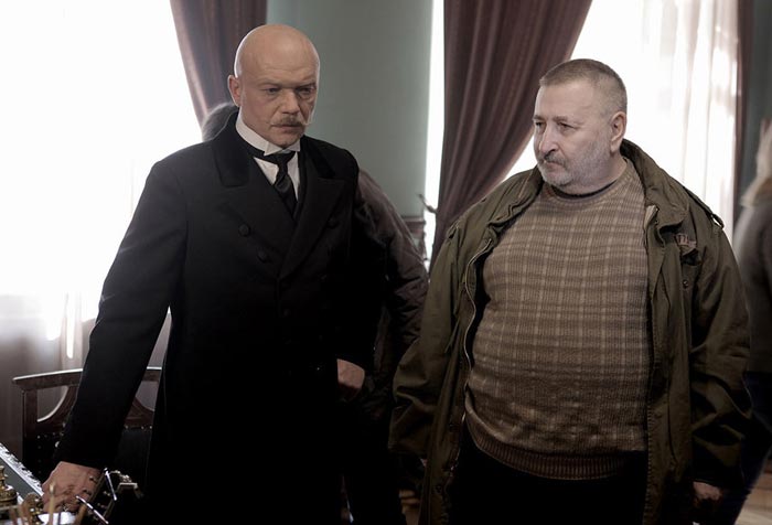 Андрей Малюков и Андрей Смоляков на съемках сериала Григорий Р.
