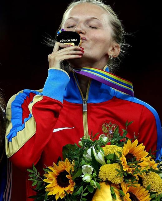 Анжелика Сидорова с золотой медалью