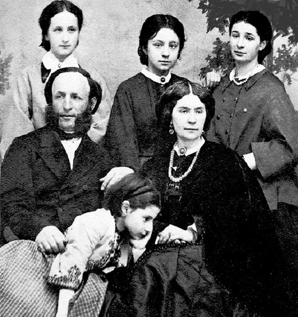 Иван Айвазовский и жена Юлия Гревс с детьми
