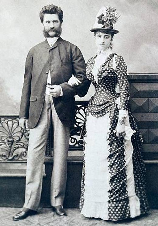 Иоганн Штраус и жена Адель Дойч