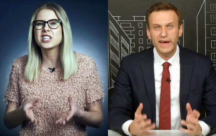 Любовь Соболь и Алексей Навальный