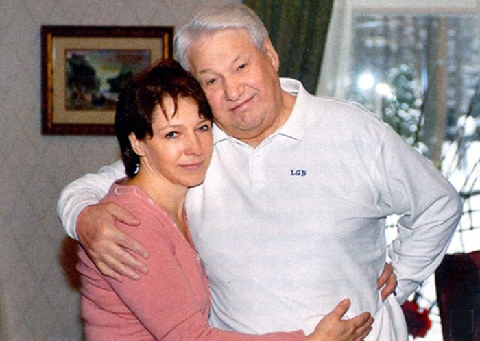 Татьяна Юмашева и отец Борис Ельцин