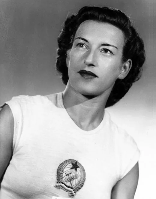 гимнастка Агнеш Келети в молодости