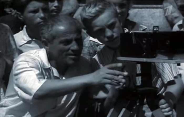 Александр Файнциммер на съемках фильма Овод