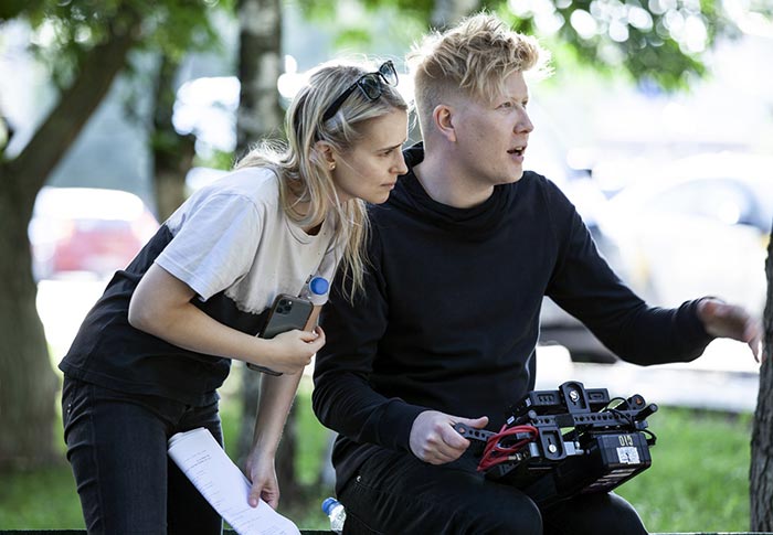 Анна Борисова на съемках сериала С нуля