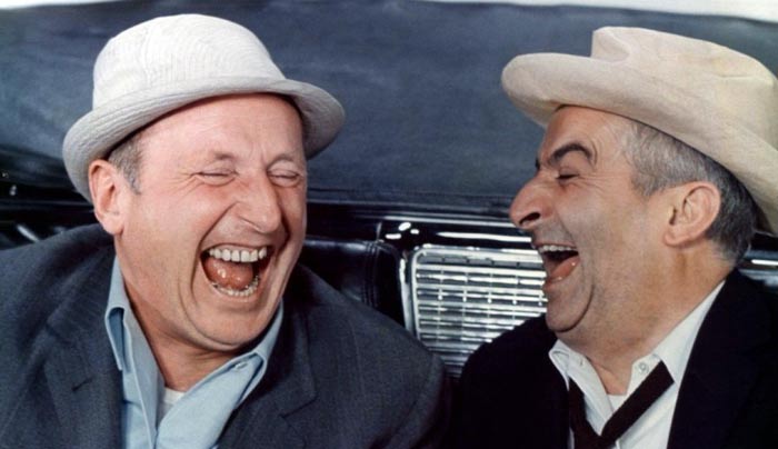 Бурвиль в фильме Разиня