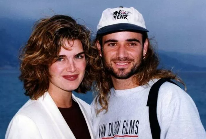 Брук Шилдс и Андре Агасси