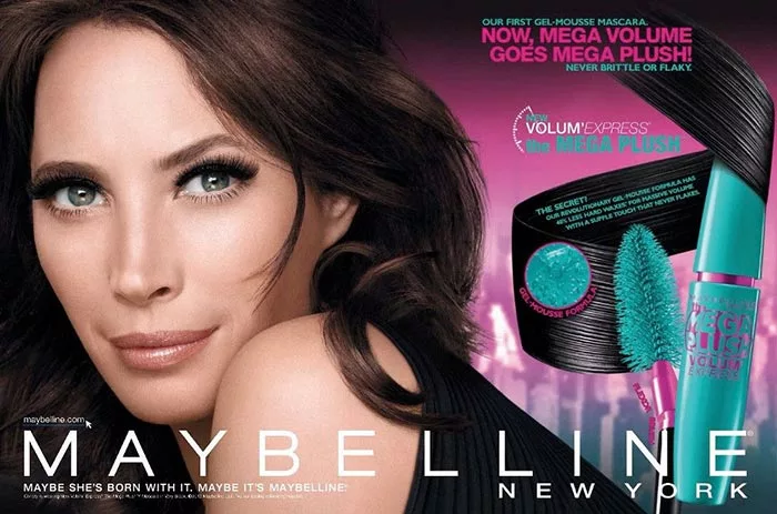 Кристи Тарлингтон в рекламе Maybelline