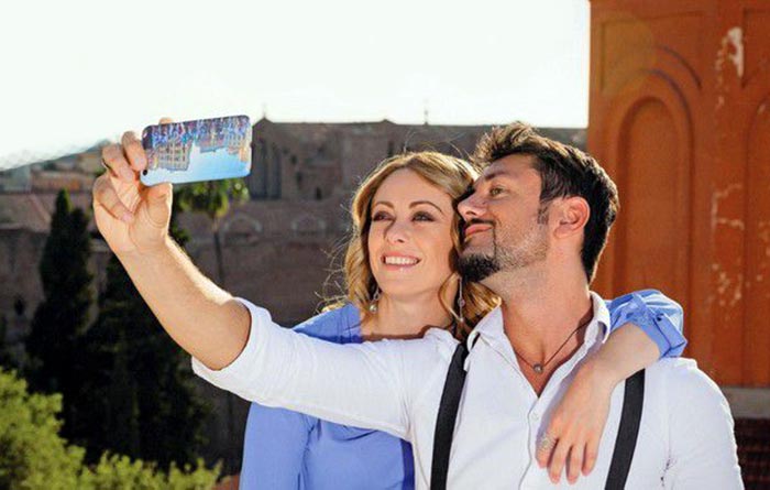 Джорджа Мелони и муж Андреа Джамбруно