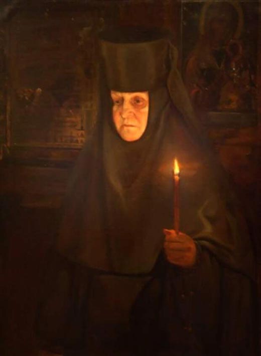 картина Ильи Каверзнева Монахиня