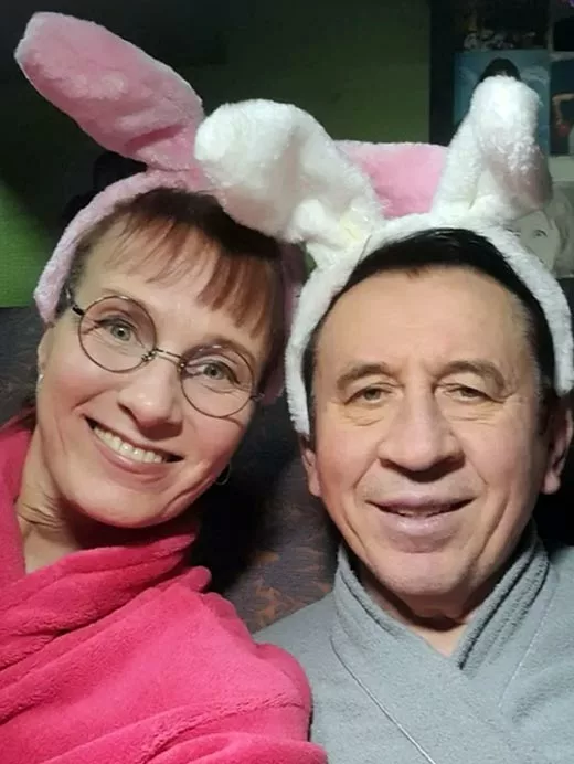 Ольга Мюнхаузен и муж Владимир Пермяков