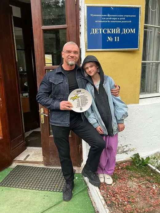 Слава Киселева и Владимир Епифанцев на съемках сериала Гром