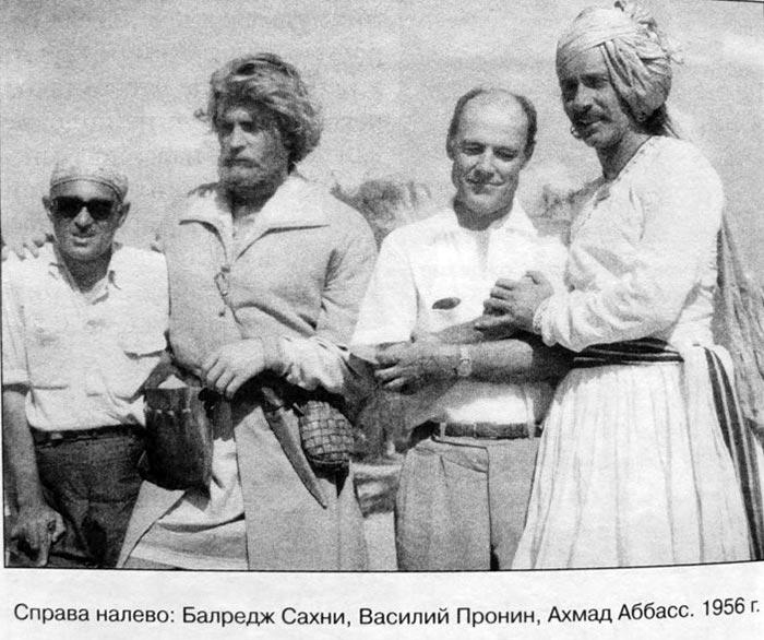 Василий Пронин на съемках фильма Хождение за три моря