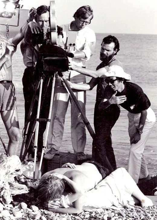 Владимир Нахабцев на съемках фильма Москва любовь моя