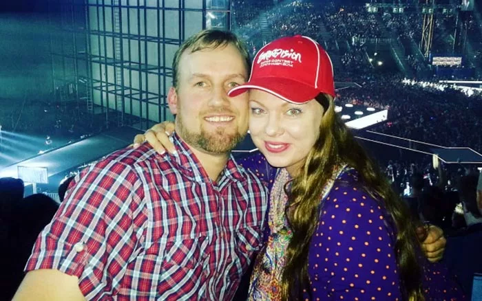 Янина Калганова с мужем