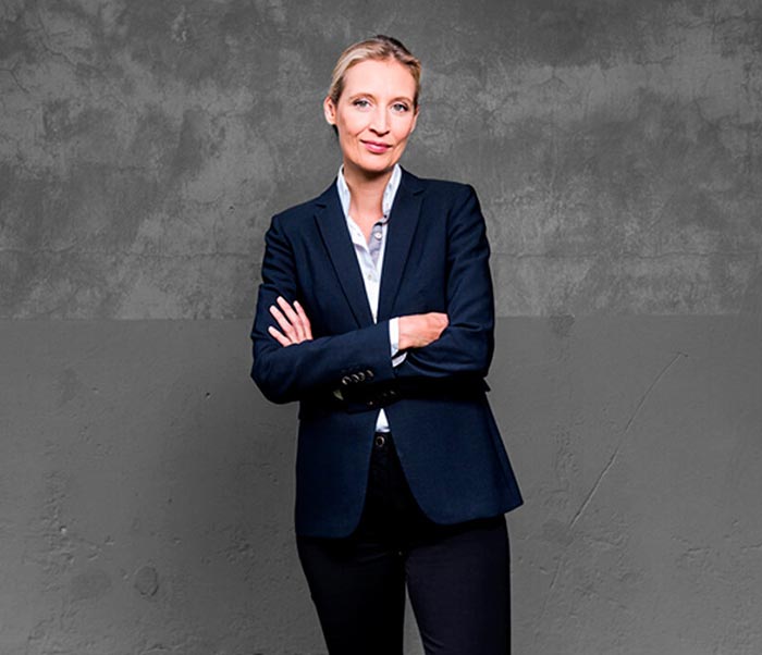 Председатель партии Альтернатива для Германии Алис Вайдель