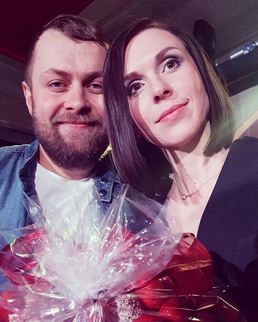 Антон Остерников и жена Марина