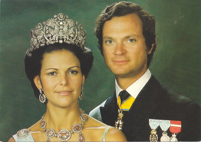 Карл XVI Густав и Королева Сильвия в молодости