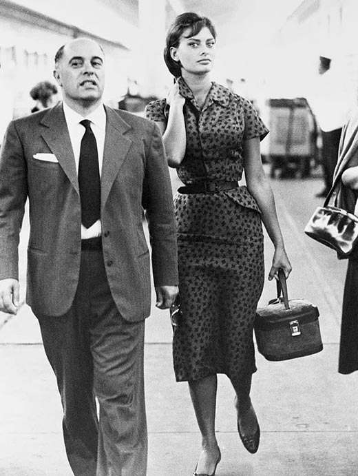 Карло Понти и Софи Лорен в молодости
