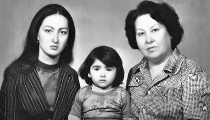 Додо Чоговадзе с мамой и дочерью Нино