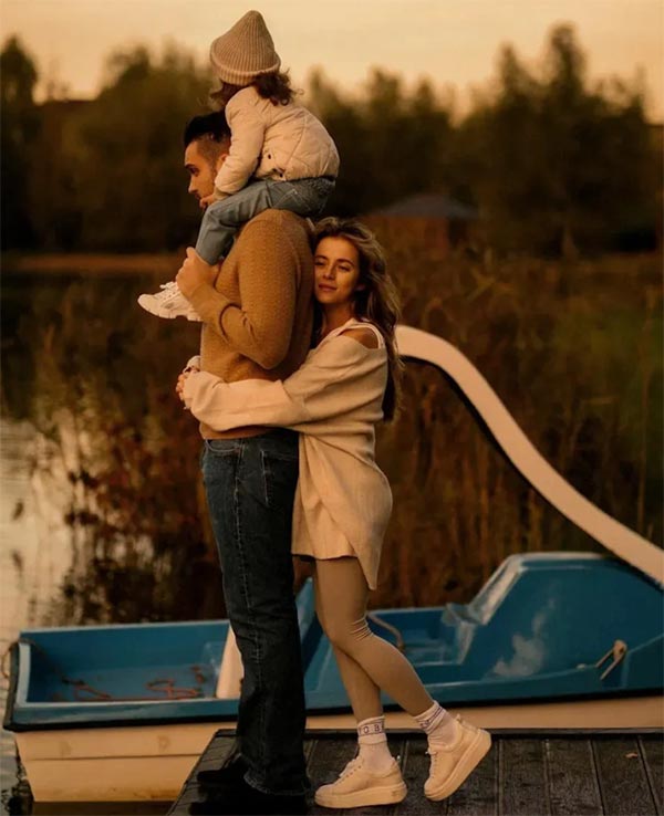 Екатерина Кабак и бывший муж Андрей Барби с дочерью