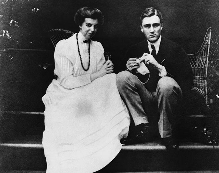 Элеонора Рузвельт и Франклин Делано Рузвельт в молодости