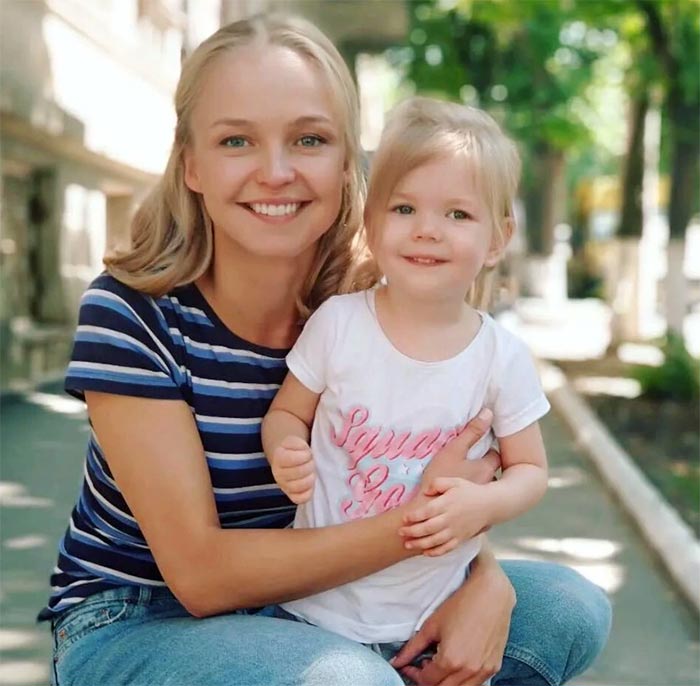 Елена Шилова и дочь Катя