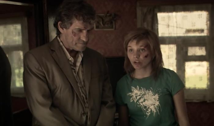 Елизавета Карнаух и Валерий Гаркалин в сериале Дед Иван и Санька