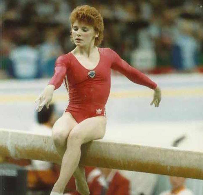 Советская гимнастка Елена Шевченко