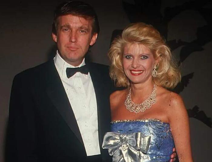 Ивана Трамп и Дональд Трамп в молодости