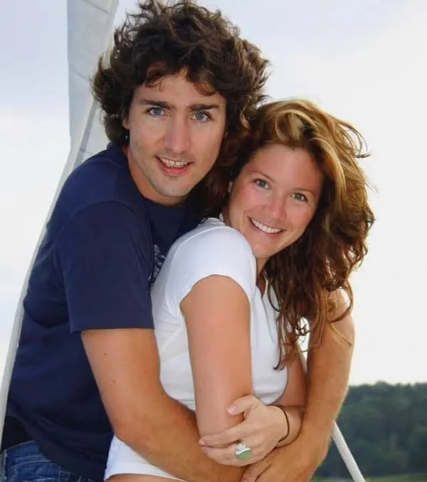 Джастин Трюдо и Софи Грегуар в молодости
