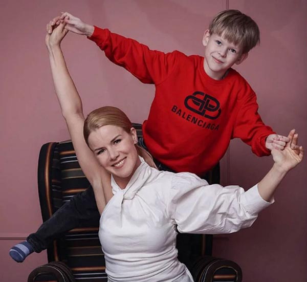 Кира Кауфман и сын Артем