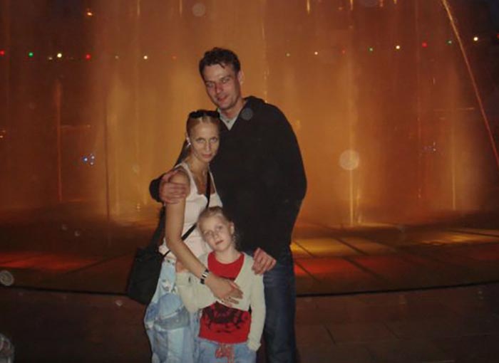 Марчин Руй с женой и дочерью