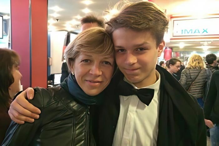 Наталья Калюжная и сын Глеб Калюжный