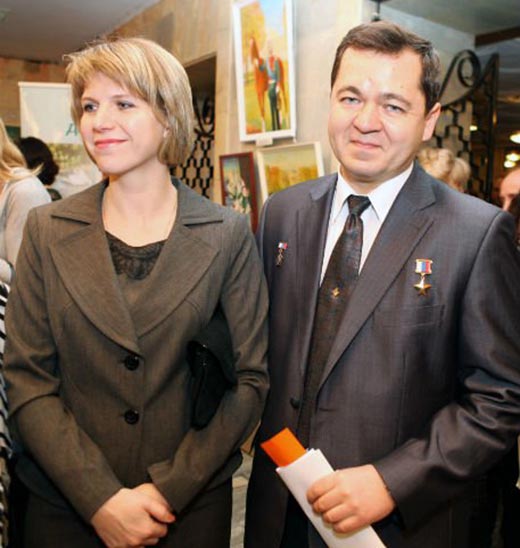 Олег Скрипочка с женой Еленой