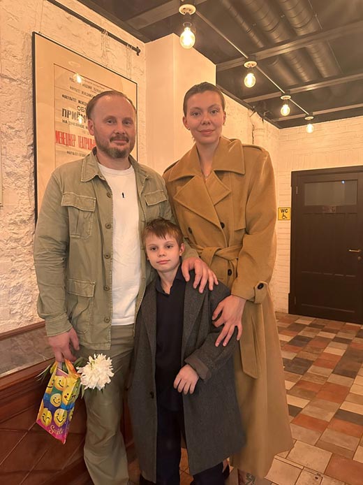 Ольга Полынкова и Михаил Полынков с сыном Родионом