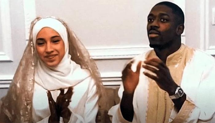 Усман Дембеле и жена Рима Эдбуш