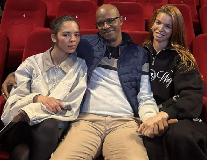 Рената Джало с отцом и сестрой