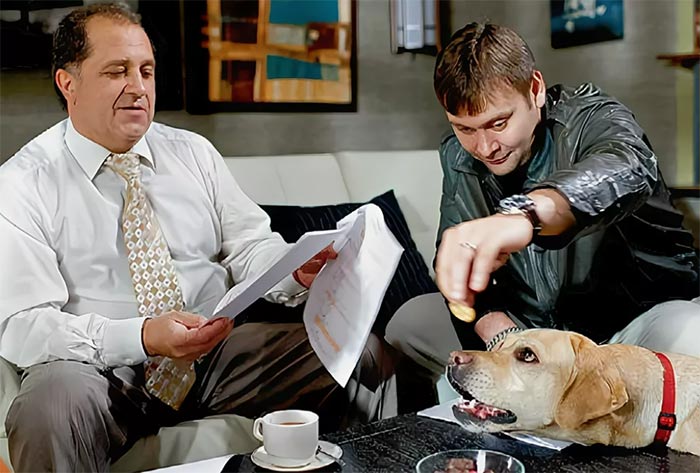 Сергей Арланов на съемках сериала Маргоша