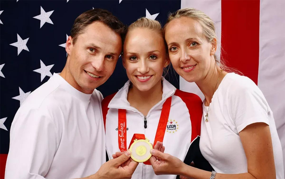 Валерий Люкин и Анна Кочнева с дочерью Настей Люкин