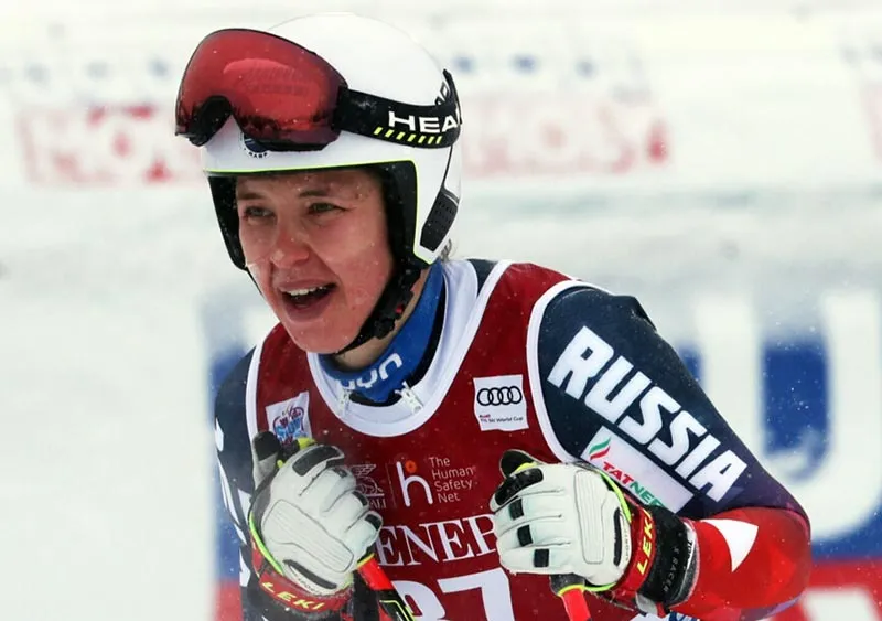 горнолыжница Юлия Плешкова