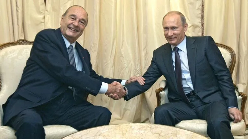 Жак Ширак и Владимир Путин