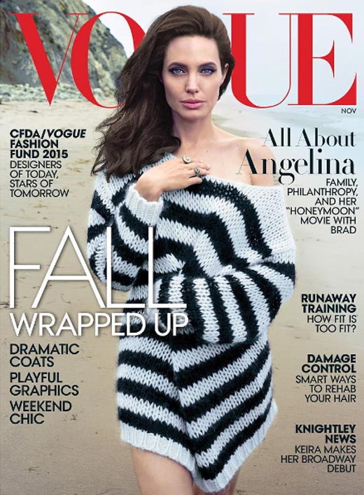 Анджелина Джоли на обложке Vogue