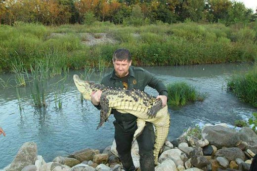 Кадыров с крокодилом