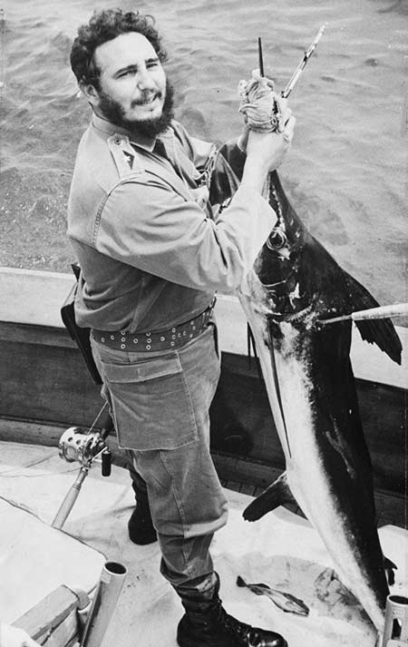 Фидель Кастро на рыбалке
