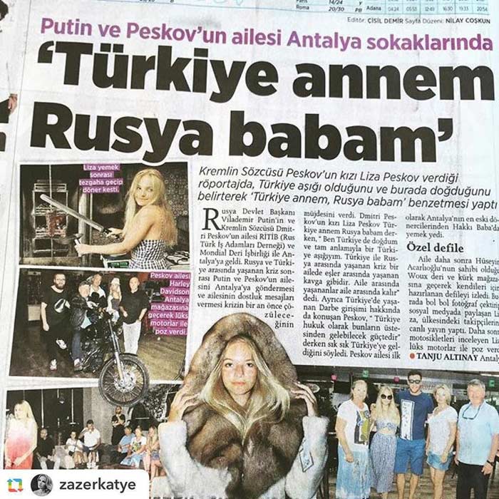 Лиза Пескова Турция 2