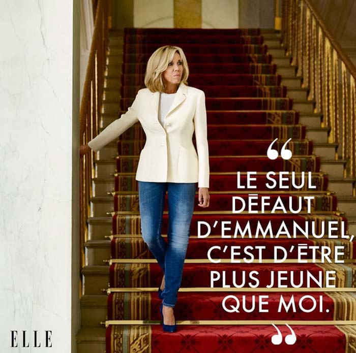 Брижит Макрон в Elle 2