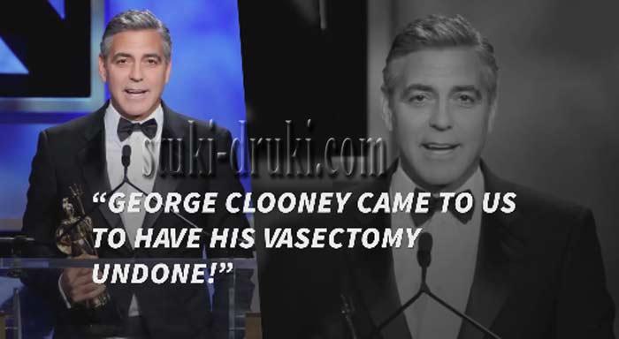 Джордж Клуни вазэктомия