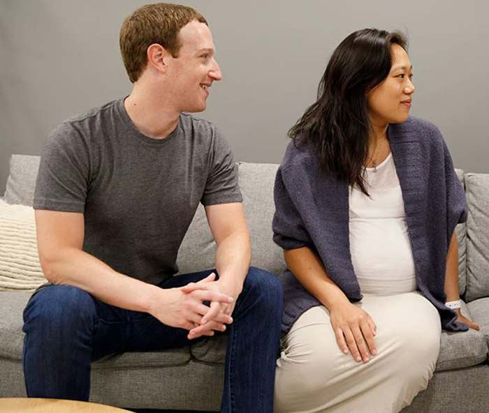 Марк Цукерберг и беременная жена