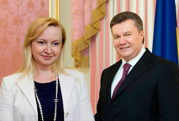 Виктор Янукович и Любовь Полежай